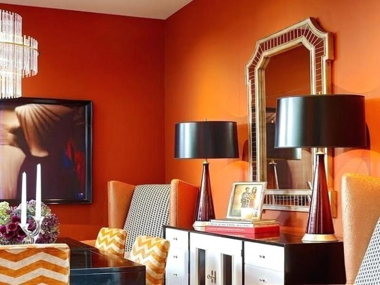 10 Ideas of orange paint colors for living room