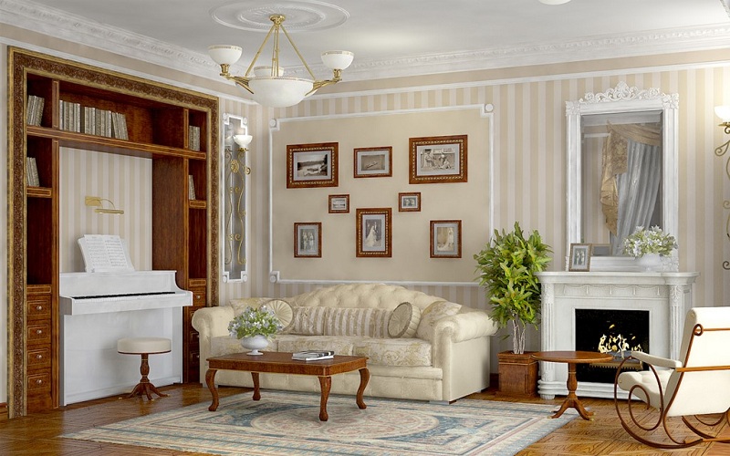 English style in the interior of the Apartment