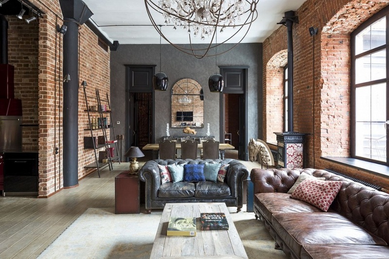 Loft Style In The Interior Of The Apartment