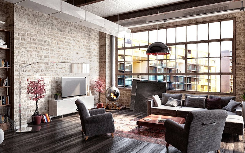 Loft Style In The Interior Of The Apartment