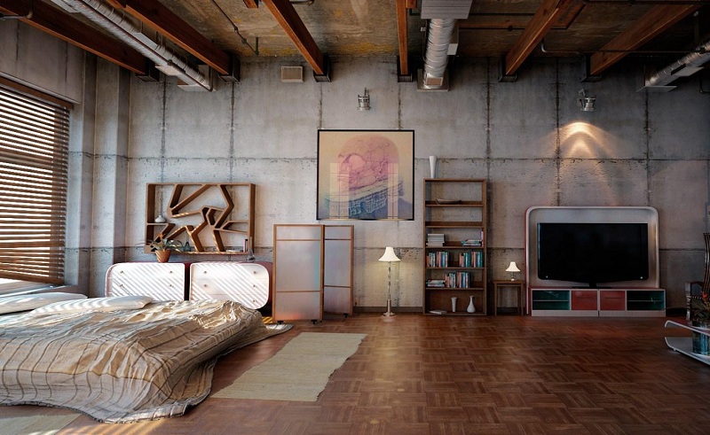 Loft Style In The Interior Of The Apartment