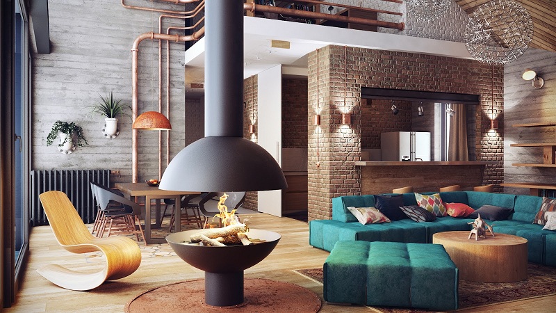 Loft Style In The Interior Of The Apartment