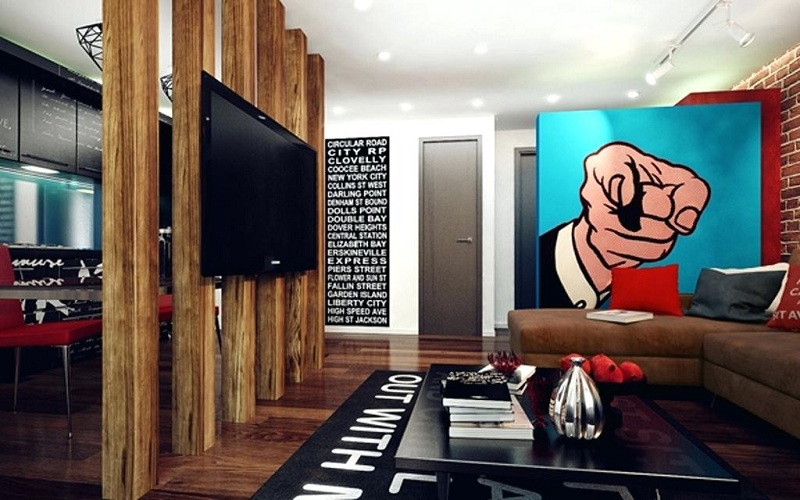 Style Pop Art In The Interior Of The Apartment