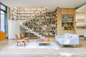 Bookcases In The Living Room Interior