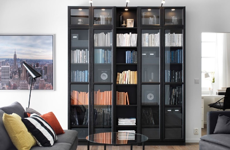 Bookcases In The Living Room Interior