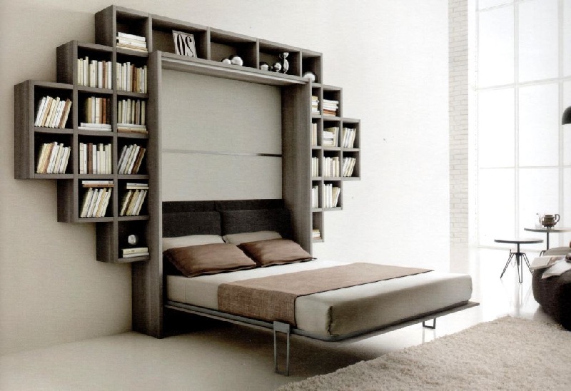 Bookcases In The Living Room Interior