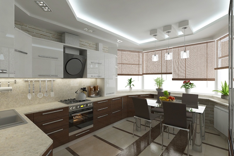 Kitchen Design With Bay Window