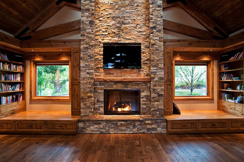 The Hearth Of A Cozy Home - A Fireplace Made Of Natural Stone
