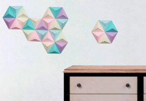 Wall decoration with paper