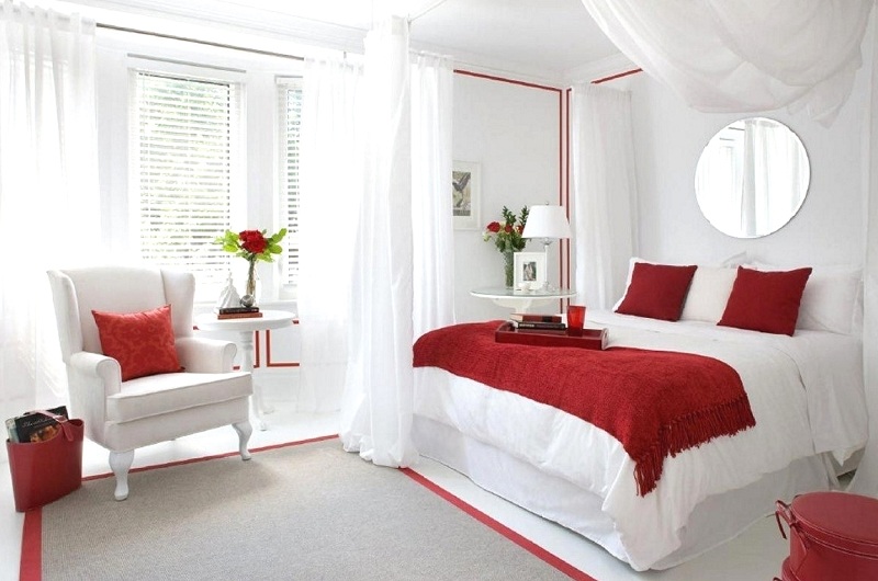 Bedroom Design In Red