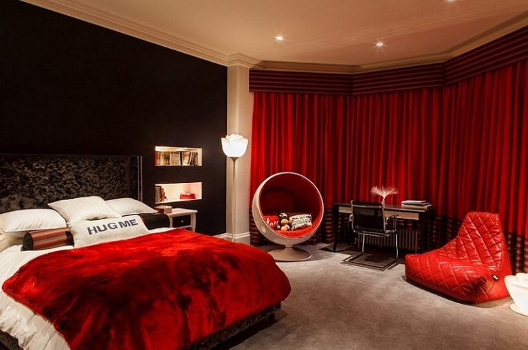 Bedroom Design In Red