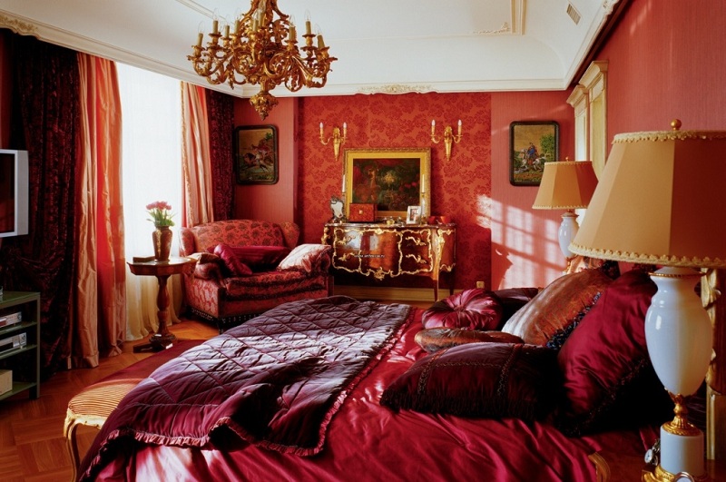 Bedroom Design In Red