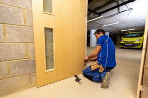 Where should fire doors be installed?