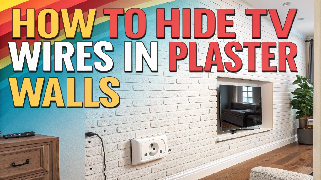 How do you hide wires on a wall with a TV