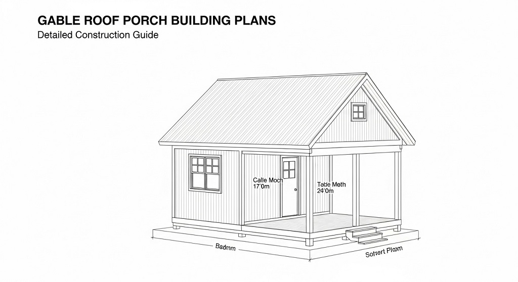 How To Build A Gable Roof Porch With Building Plans In Home Plans