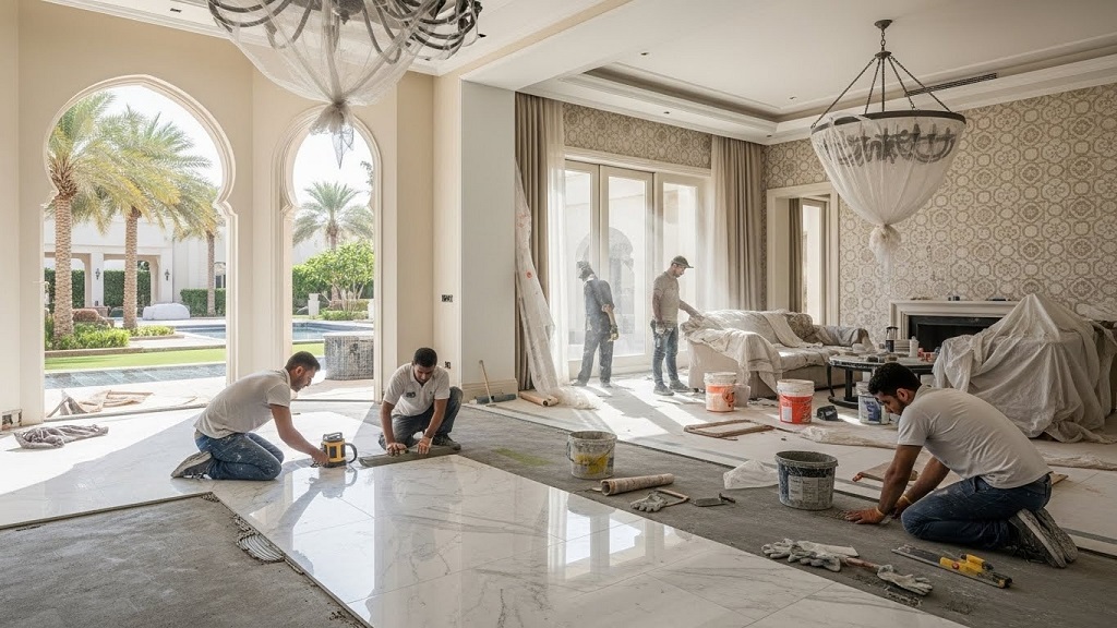 High-end villa renovation project in Dubai