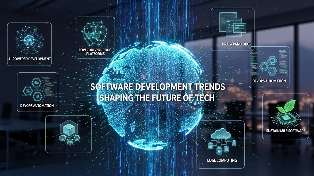 Diagram showing modern software development trends and workflows