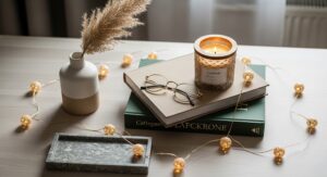 Affordable wall mirror decorating small New York City apartment living room