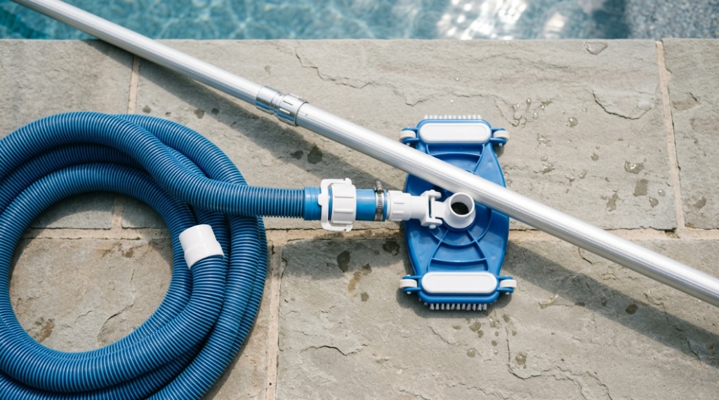 connecting pool vacuum hose to skimmer for cleaning