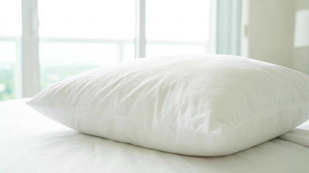 Yellow stained white bedding in a Miami bedroom