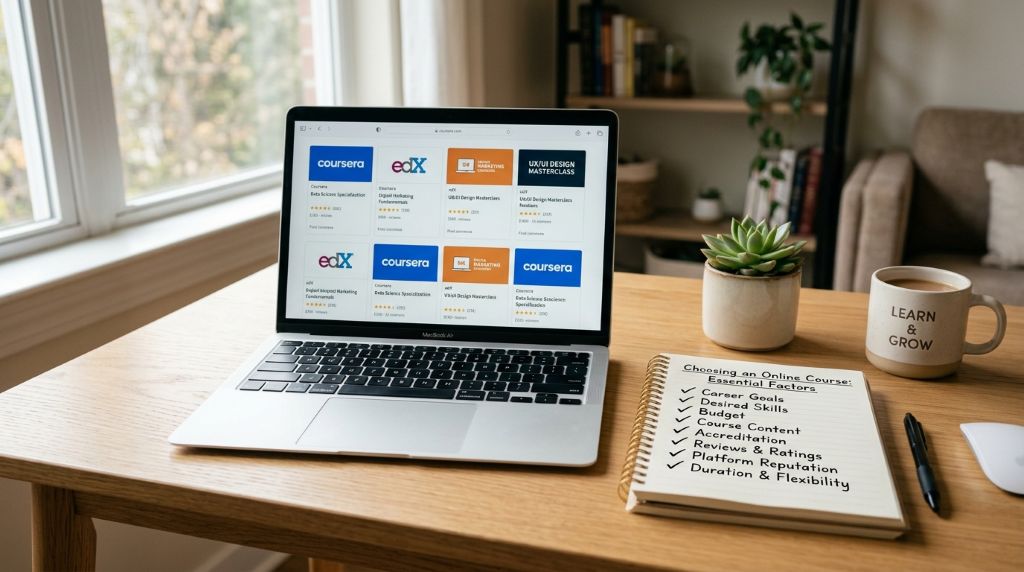 Choosing an online course that matches personal learning goals